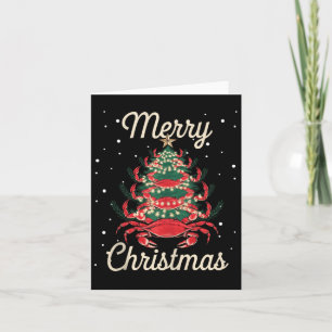Crab Xmas Tree Crab Christmas Tree  Card
