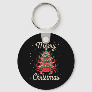 Crab Xmas Tree Crab Christmas Tree Keychain