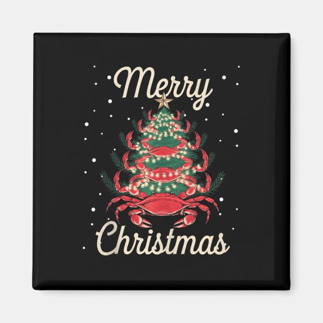 Crab Xmas Tree Crab Christmas Tree  Magnet (Front)