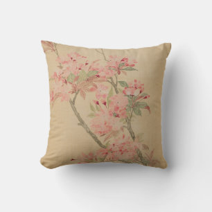 Crabapple Blossoms by Ma Yuanyu Throw Pillow