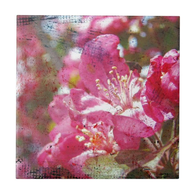 Crabapple Blossoms Tile (Front)
