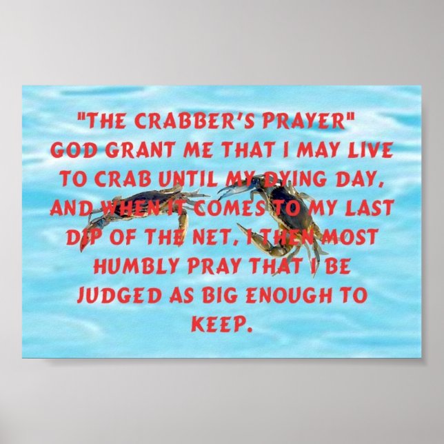 Crabbers Prayer Poster (Front)