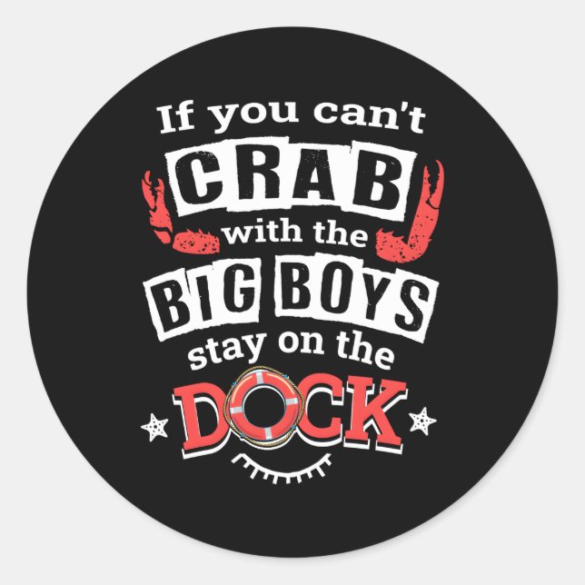 Crabbing Maryland Chesapeake Bay Blue Crab Classic Round Sticker (Front)