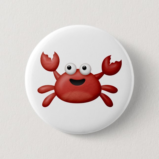 Crabby 2 Inch Round Button (Front)