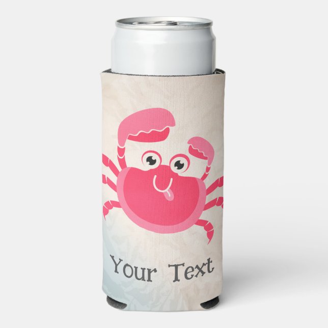 Crabby Crab Design Seltzer Can Cooler (Seltzer Back)