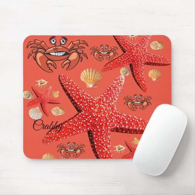 Crabby Crab Starfish Souris Pad! Tapis de souris (Avec souris)