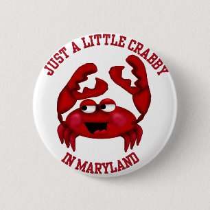 Crabby in Maryland 2 Inch Round Button