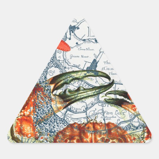 crabby map starfish triangle sticker