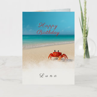 Crabby Mischief – Custom Girl Birthday Card
