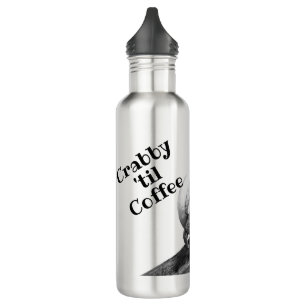Crabby 'til Coffee Ecuadorian Hermit Crab Art Stai 710 Ml Water Bottle