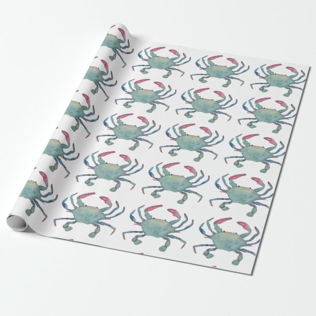 Crabby Wrapping Paper (Unrolled)