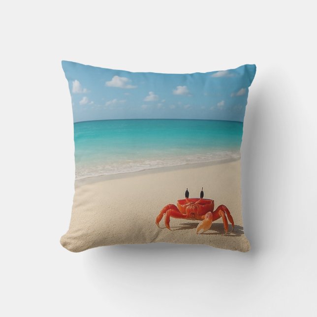 Crabe au bord de la côte - Oreiller extérieur (16x (Recto)