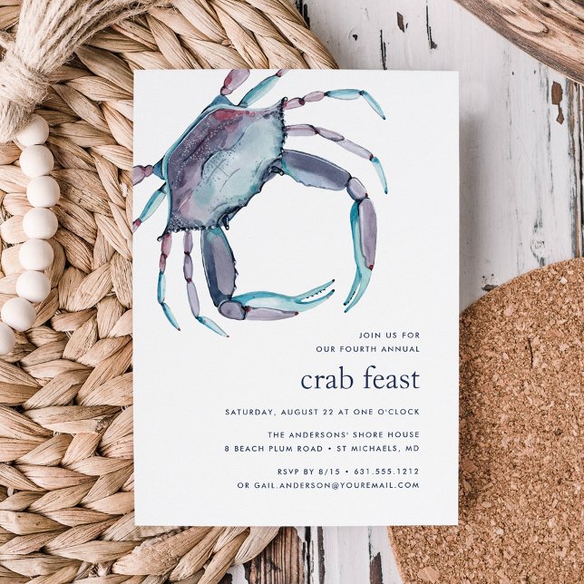 Crabe bleu | Invitation à la fête du crabe (Créateur téléchargé)
