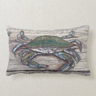 Crabe Bleu sur quai Lumbar Lisse oreiller