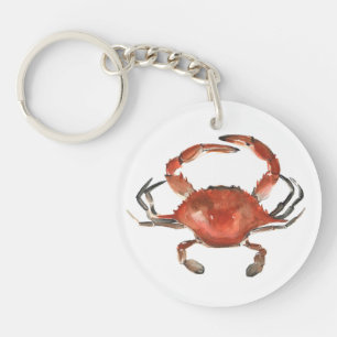 Crabe d'aquarelle - rouge