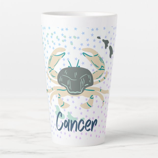 Crabe du cancer moderne Zodiac Latte Mug (Devant)