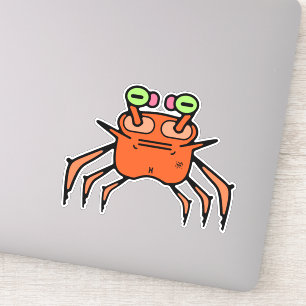 Crabe Grincheux Autocollant Drôle