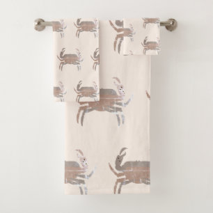 Crabe Océan Motif Grunge Terme Tone