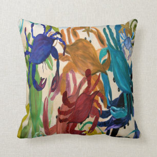 Crabe partie art lancer oreiller