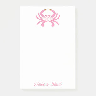 Crabe Rose Custom Chic   Post-it Côtiers