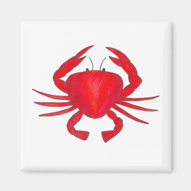 Crabe rouge Baltimore Maryland Crabes Beach Magnet (Devant)