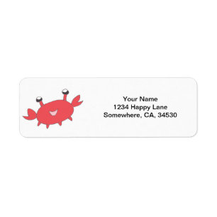 Crabe rouge heureux mignon