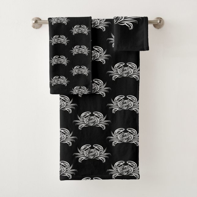 Crabe tribal noir et blanc (En situation)
