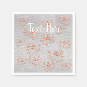 Crabs Custom Paper Napkins