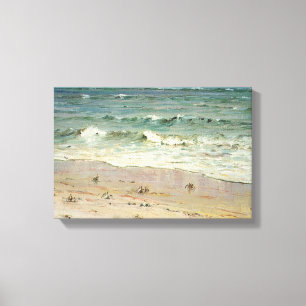 Crabs on the Beach by D. Howard Hitchcock Canvas Print