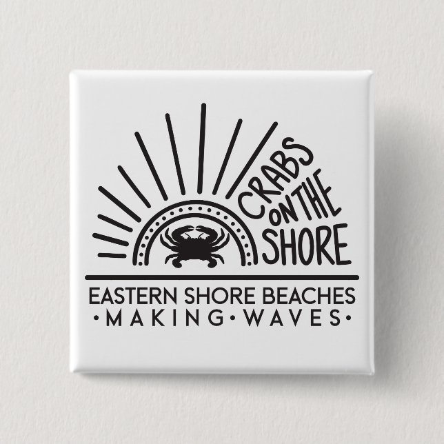 Crabs on the Shore - Square Button (Front)