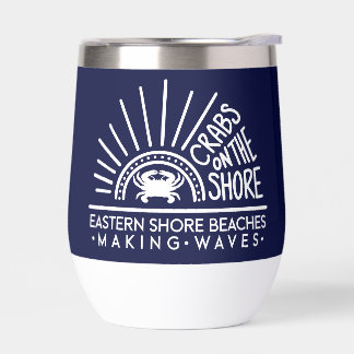 Crabs on the Shore Wine Tumbler