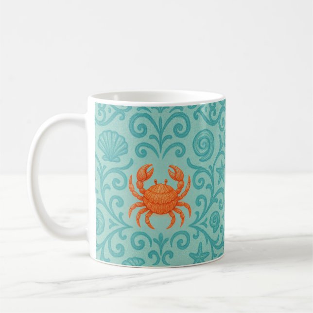 Crabs Ornamental Symphony Coffee Mug (Left)