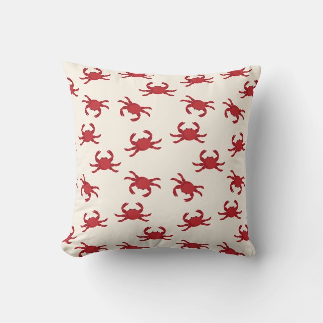 Crabs Pattern Throw Pillow (Front)