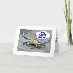 CRABS SAYS YOU CRACK ME UP 50th BIRTHDAY HUMOR Card