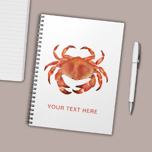 Crabs Seaside Coastal Nautical Notebook