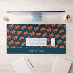 Crabs Seaside Pattern Desk Mat