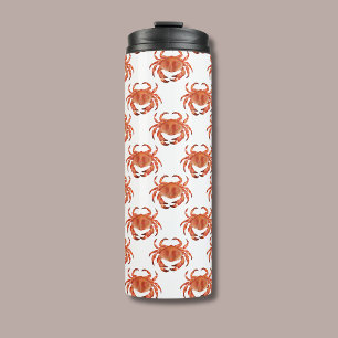 Crabs Seaside Pattern Thermal Tumbler
