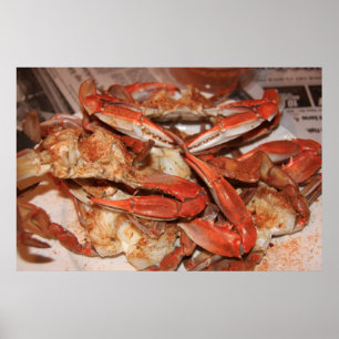 Crabs & the Newspaper Poster