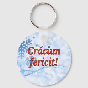 Crăciun fericit! Merry Christmas in Romanian rf Keychain