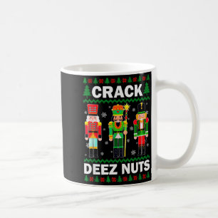 Crack Deez Nuts Funny Christmas Coffee Mug