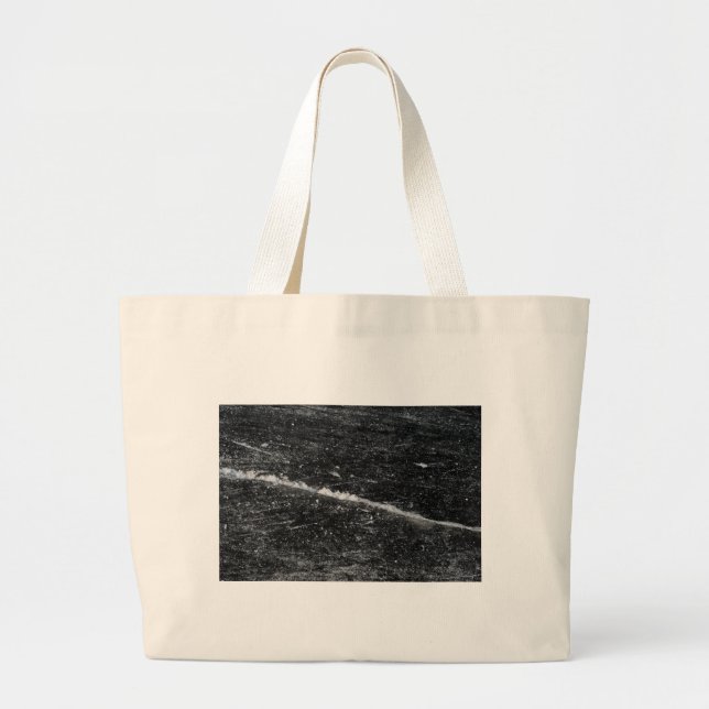 Crack in black ice. large tote bag (Front)