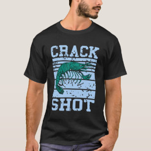 Crack Shot Funny Shrimp Seafood Pun Humour T-Shirt