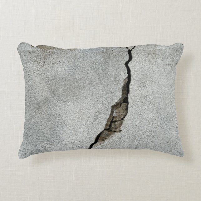 Crack wall concrete texture stone accent pillow (Front)