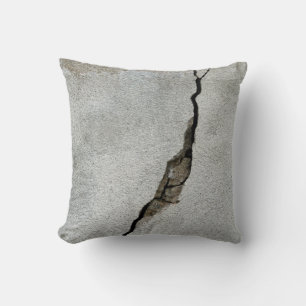 Crack wall concrete texture stone throw pillow