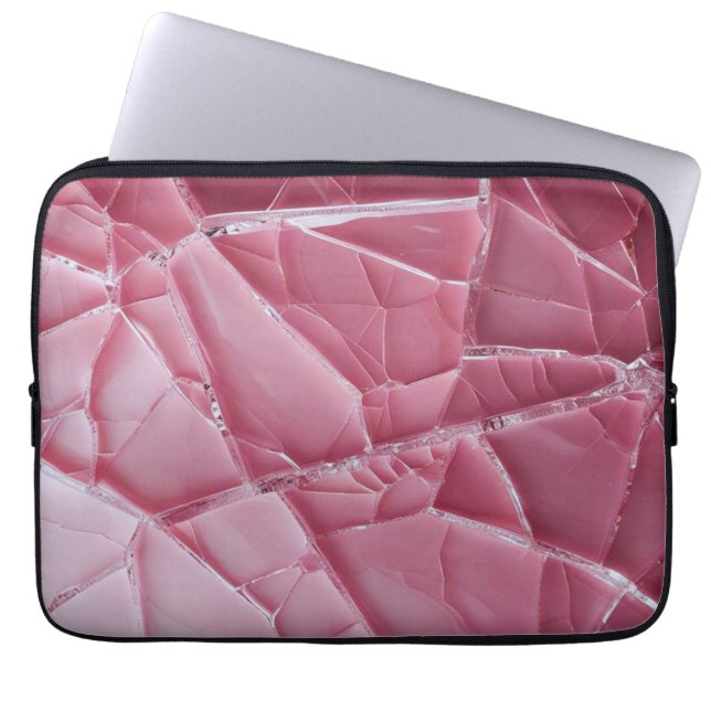 Crack'd (Pink) Electronics Bag (Front)