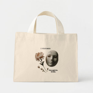 Cracked and Bloomed – A symbolic and emotional wor Mini Tote Bag