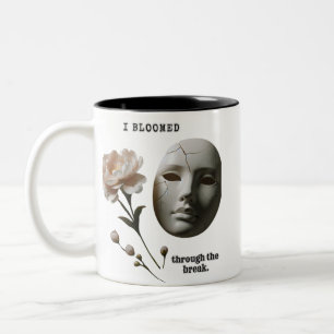 Cracked and Bloomed – A symbolic and emotional wor Two-Tone Coffee Mug