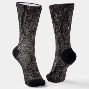 Cracked asphalt road cool lines grey socks