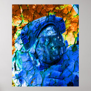 Cracked Astronaut Poster