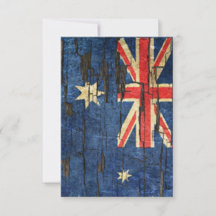 Cracked Australian Flag Peeling Paint Effect